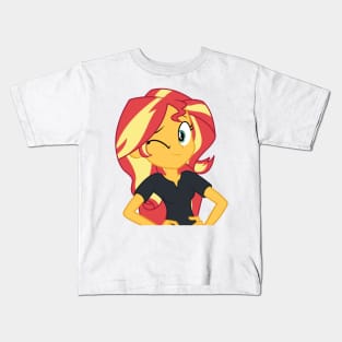 Sunset Shimmer Winking Kids T-Shirt